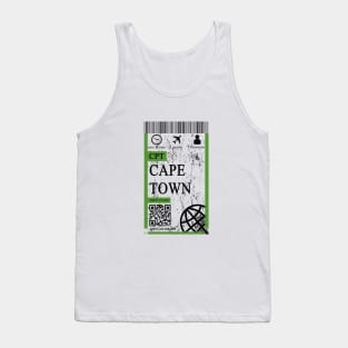Cape town flight ticket boarding pass abstract Tank Top